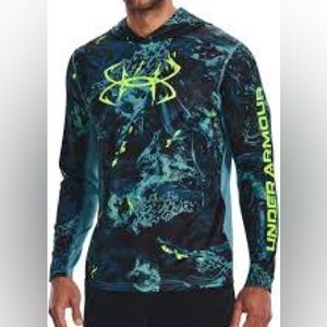 Under Armour Black and Neon Green Hoodie